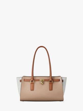 Michael Kors Hamilton Moderne Small Color-Blocked Leather Satchel