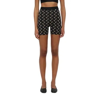 Marine Serre Casual Shorts, female, Multicolor, Size: XS Moon Printed Jersey Mini Shorts