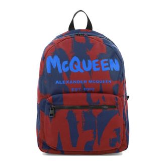 Alexander McQueen Tassen, Heren, Veelkleurig, ONE Size, Nylon, Heren Bucket Bags & Rugzakken Tassen Blauw Aw 25