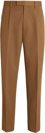 Ermenegildo Zegna pleated trousers - men - Cotton/Wool - 52 - Brown