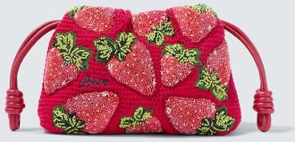 Loewe Paulas Ibiza Flamenco Mini beaded clutch