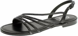 Ex&eacute; Womens Loris 086 Flat Sandal In Black
