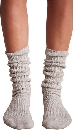 Free People Staple Slouch Socks in Marled Grey at Nordstrom