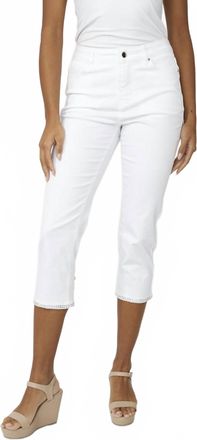 Frank Lyman Design Slim Cropped Pant In White