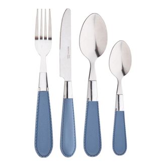 Renberg Set de 24 cubiertos en acero inoxidable gris