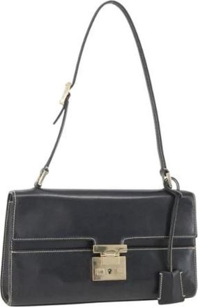 Gucci Pre-owned Shoulder Bags, female, Black, Size: ONE SIZE Pre-owned Leather Shoulder Bag