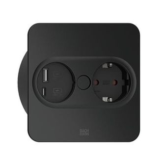 Bachmann Twist 2 Toma Integrada Negro Mate Usb-a Usb-c