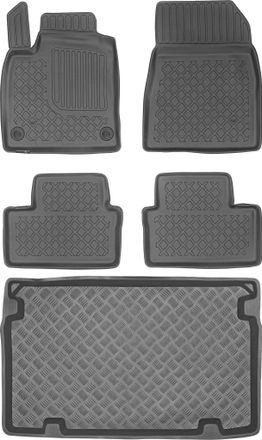OEM Renault Clio V Hatchback A Partir De 2019 Set - Alfombrillas Para Coche + Alfombrilla Para Maletero