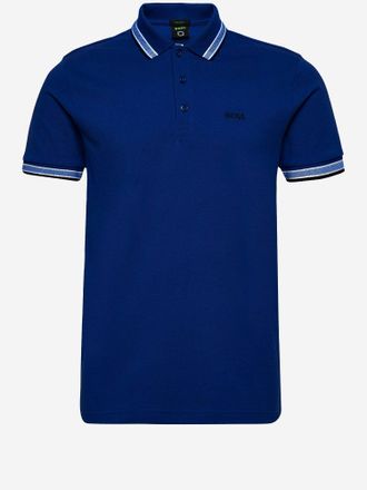 HUGO BOSS katoenen piqu&eacute; poloshirt met logo
