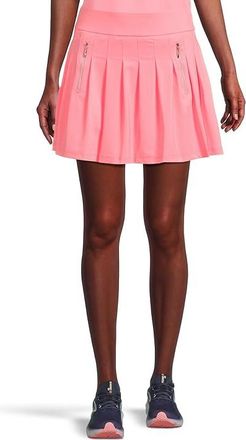 Jamie Sadock Cooltrex 16 Pleated Skort Womens Skort Flamingo Pink : MD, Polyester/Spandex
