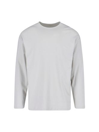 Christophe Lemaire White Crew Neck Cotton Silk T-Shirt