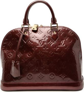Louis Vuitton Pre-owned Womens Monogram Vernis Alma Pm - Dark Red Leather - One Size