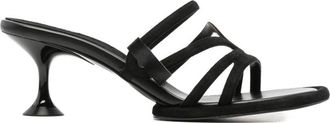 Sergio Rossi Womens Suede Leather Heel Sandals