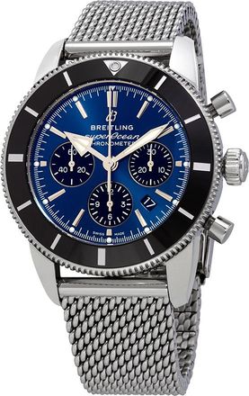 Breitling Pre-owned Breitling Superocean Heritage II Chronograph Automatic Blue Dial Mens Watch AB0162121C1A1