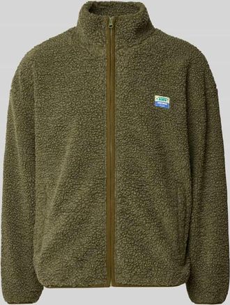 American Vintage American Vintage Teddyfelljacke mit Stehkragen Modell HOKTOWN in Oliv, Gr&ouml;&szlig;e M/L
