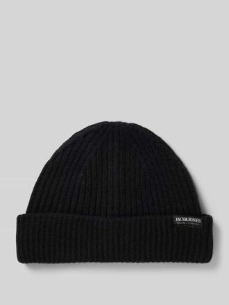 Jack & Jones Beanie aus reiner Wolle in Black, Gr&ouml;&szlig;e 1