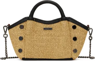 Hammitt Hammitt Paul Noir Smooth Raffia Gunmetal Mini