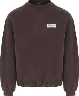 Jacquemus Brown Logo Crew Neck Sweatshirt