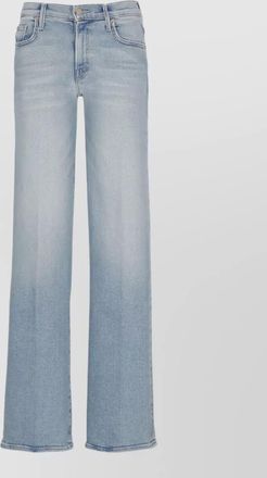 Mother mid-rise wide-leg jeans