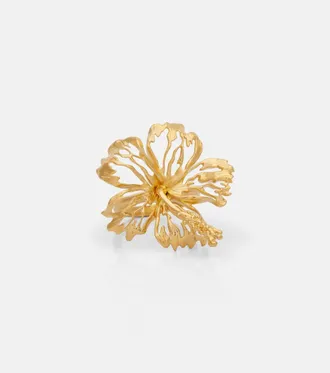 Oscar De La Renta Anillo Hibiscus Flower