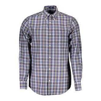 GANT Blauw Overhemd met Lange Mouwen - Heren - Casual Overhemden - Blauw - S - Overhemden