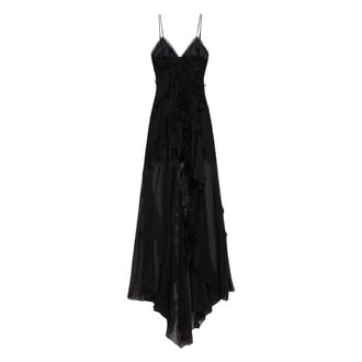 Aniye By Vestido con volantes de encaje y bajo asim&eacute;trico - Dresses - Mujer - Negro - S
