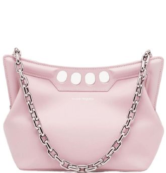 Alexander McQueen Light Pink Peak Medium Shoulder Bag