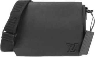 Louis Vuitton Pre-owned Aerogram Takeoff Messenger Calf Shoulder Bag - Dames - Vintage Schoudertas - Zwart - ONE Size - Leer - Vintage