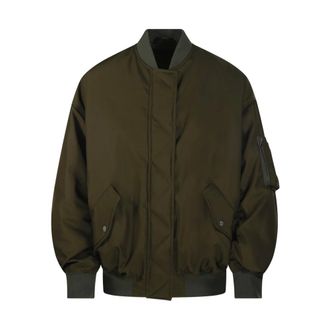 Herno Chaqueta Bomber de Gabardina de Nylon - Jackets - Mujer - Verde - XS