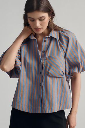 Maeve The Zooey Bubble-Sleeve Blouse by Maeve