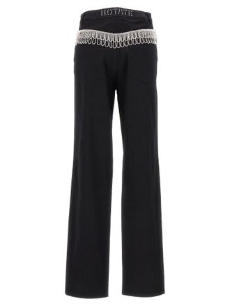 Rotate High-Rise Twill Jeans - Black