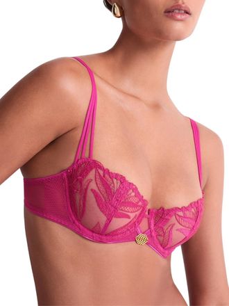 Aubade Womens Sweet Euphoria Half Cup Bra - Pink Polyamide - Size 30E