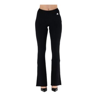 Courrèges Dames, Broeken, Zwart, Maat: L Viscose