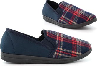 Generic Mens Slip On Slippers Size 6 Boys Slippers Size 13 Carpet Slipper Mens Extra Large Slipper Slip On Memory Foam Comfort Extra Large Sizes 6-14 Navy 11 