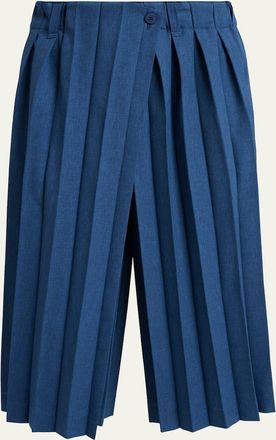 Homme Pliss&eacute; Issey Miyake Mens Edge Ensemble Pleated Trousers
