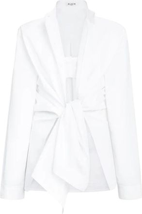 Alaia Shirt Set Cotton Poplin - Dames - Overhemden - Wit - 2XS - Katoen - Overhemden