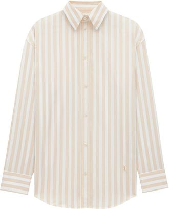 Saint Laurent Striped Cotton Cassandre Shirt Clothing