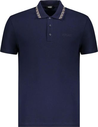 Versace Heren, Tops, Blauw, Maat: XL Katoen