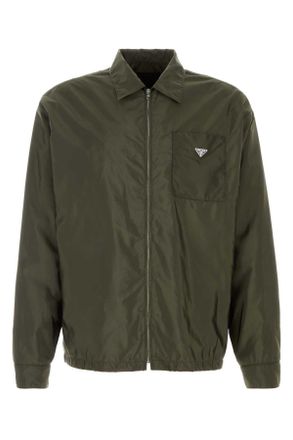 Prada Olive Green Re Nylon Shirt
