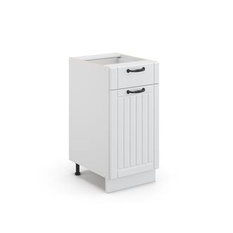 Vicco Mueble Bajo De Cocina Fame-line, Blanco Casa De Campo, 40 Cm Sin Encimera Vicco