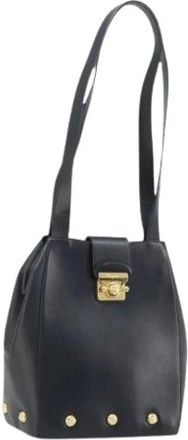 Ferragamo Pre-owned Bucket Bags, female, Black, Size: ONE SIZE Pre-owned Bucket Shoulder Bag