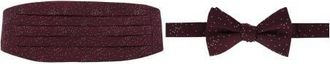 Trafalgar Store Mystere Metallic Star Light Cummerbund & Bow Tie Bundle in Merlot at Nordstrom
