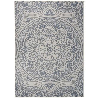 vidaXL Outdoor Flatweave Rug 200x280 cm Blue Pattern Vidaxl