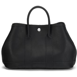 Ezra Arthur Audrey American Steer Leather Top Handle Bag in Black at Nordstrom