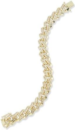 Sphera Milano Baguette Cubic Zirconia Curb Chain Bracelet in Gold at Nordstrom Rack