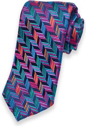 Paul Fredrick Herringbone Woven Silk Tie