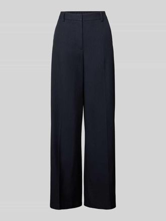 Review Nadelstreifenhose aus flie&szlig;endem Stoff in Dunkelblau, Gr&ouml;&szlig;e M