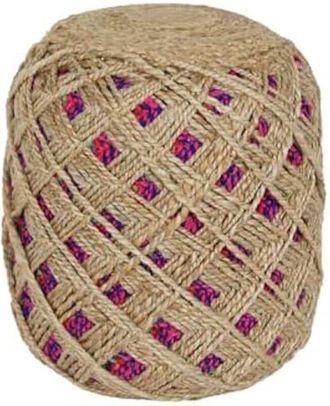 Esprit Footrest - HOME ESPRIT - Multicolored - Jute - 40 x 40 x 45 cm - Living Room