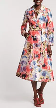 Frances Valentine Lucille Wrap Dress Super Bloom in Pink/purple/multi at Nordstrom, Size X-Large