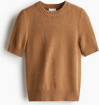 H&M Kurzarmpullover - Beige